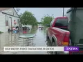 High flood waters cause residents in Sinton to evacuate their homes