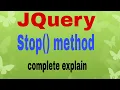 JQuery stop method Tutorial in How To Do This