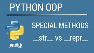 Python OOP - str vs repr Special Methods Tamil iCoding