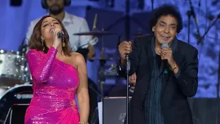 محمد منير وأنغام  أنا بعشق البحر  من حفل ذكريات هاني شنودة      دندنها