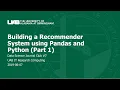 Building a Recommender System using Pandas and Python Part 1 DSJC-007
