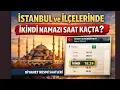What time is the Afternoon Prayer Asr in Istanbul
