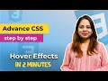 Part-1 Hover Effect in CSS CSS Advanced Tutorial HINDI DesignWithRehana