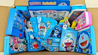 Unboxing DORAEMON Stationery - Multifunctional Pencil Box, Notebook, Watch, Sharpener, Pouch, Toy