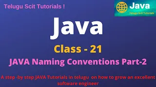Java class - 21 JAVA Naming Conventions Part-2 Java Tutorial for Beginners