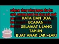 Download Lagu Kata dan Doa Ucapan Selamat Ulang Tahun Buat Anak Laki-Laki