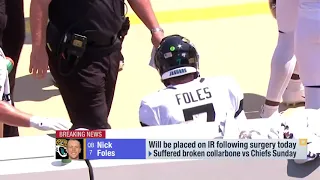 Jags place Nick Foles on IR trade for QB Josh Dobbs