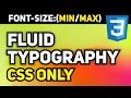 Min Max Font Size Responsive Fluid Typography Auto Resize Font CSS Tricks Clamp CSS Function