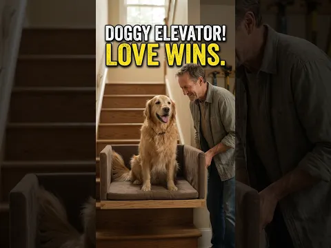 My dog couldn't climb stairs anymore so I did this #dog #lifthack #goldenretriever