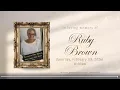 Ruby Brown Thanksgiving Service
