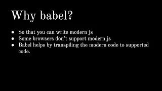 Setup Babel with Nodejs to use modern js