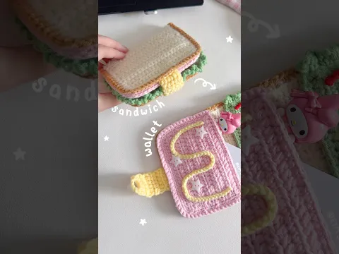 Crochet sandwich wallet 🥪💕 #crochet #diy
