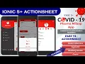 Ionic 5 ActionSheet 2021 - COVID-19 PLASMA MILAAP APP