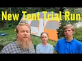Overnight New Tent Trial Run - Tent Review Ozark Trail 12 Person Instant Cabin Tent