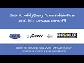 How to add jQuery Form Validation to HTML5 Contact Form