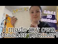I made my own teacher lesson planner out of a 8 5x11 EC sketchbook DIY PLANNER Tutorial