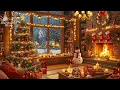 Peaceful Christmas Music for Relaxation 🎄 Beautiful Christmas Ambience 🔥Warm Fireplace \u0026 Soft Snow❄️
