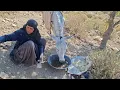 Surviving Freezing Mountains: Lonely Mother Mud-Plastering Her Stone Hut Before Winter