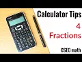 CSEC MATHS - Using fractions on Calculator