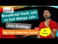 Broadcast Hash vs Sort Merge Join Spark Join Strategy big data interview questions and answers