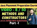 Java Interview Preparation Course Methods Constructors Part-1 -8