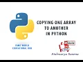 - Copying One Array to Another In Python