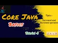 Java tutorial-8 increment and decrement operators in java java telugu tutorials