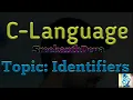Identifiers Example valid identifier invalid identifier C-84 Sreekant eva