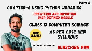 Chapter 4 Using Python Libraries Part 1 Class 12 Computer Science As Per CBSE New Syllabus