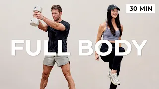 30 MIN FULL BODY HIIT | Cardio + Dumbbells, All Levels