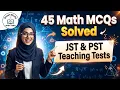 JST PST Math Preparation 45 Important MCQs Solved Smart Study with Tabu