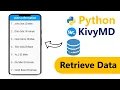How to retrieve data from database in Python KivyMD