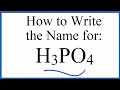 How to write the name for H3PO4 Phosphoric acid