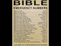 BIBLE EMERGENCY NUMBERS