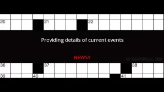 Providing details of current events Crossword Clue Solution