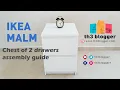 IKEA MALM Chest of 2 drawers assembly instructions very detailed