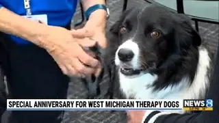 Special anniversary for West Michigan therapy dogs