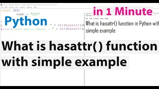 What is hasattr function in with simple example in Python