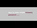 how to make simple reset password with php