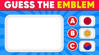 Guess the Country Emblem on the Flag 🧠🌎🚩 Fun Flag Quiz | Quiz Kingdom