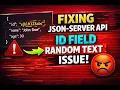 Fixing JSON-Server API ID Field Random Text Issue Numeric ID Solution