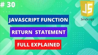 JavaScript Function Return Statement Explained In Hindi part 30 Programmer Shakil