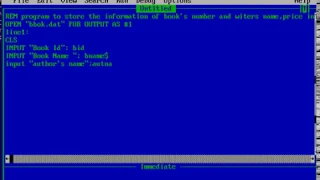 qbasic tutorial for beginners - to store sales information on book to file