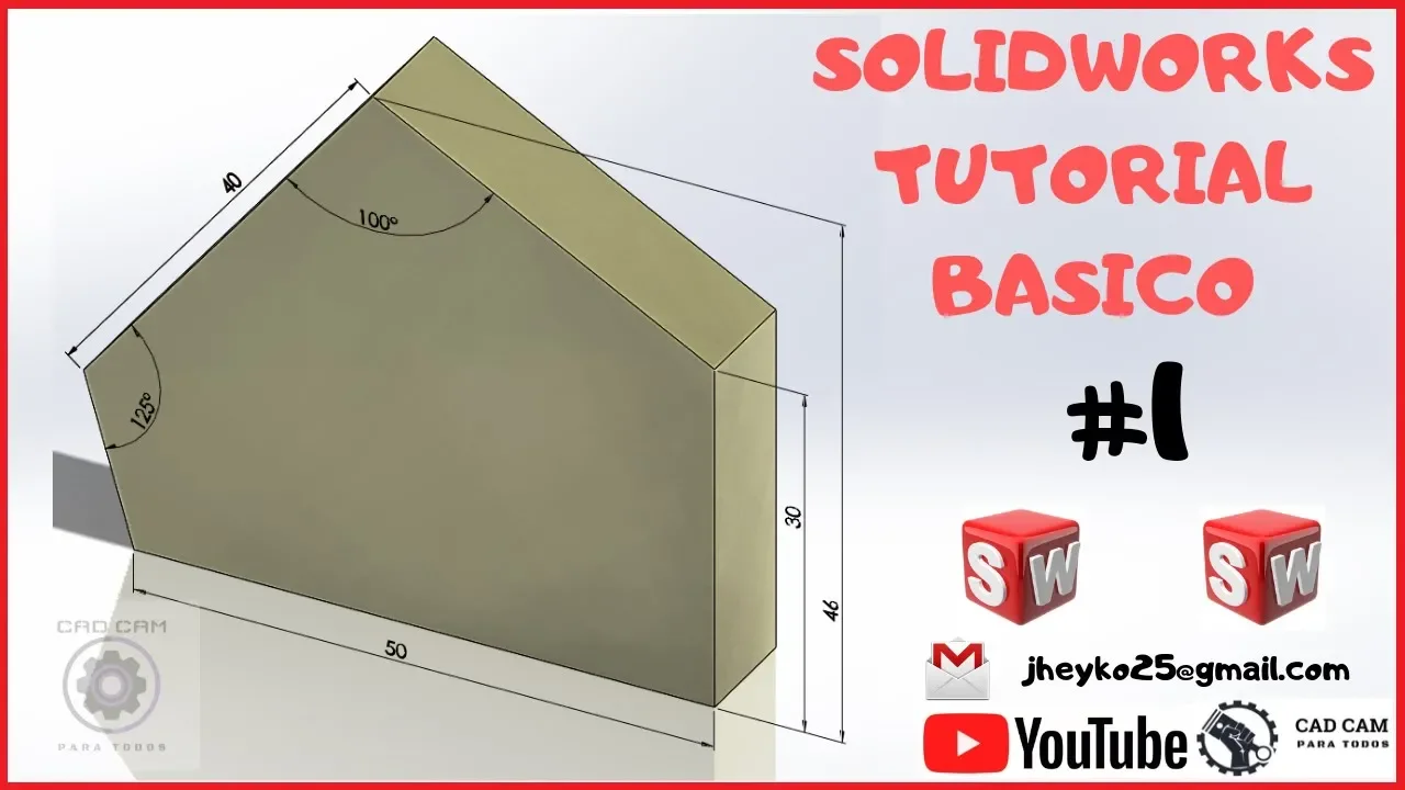 ✅tutorial solidworks 2016 ►ejercicio #1 [FACIL]