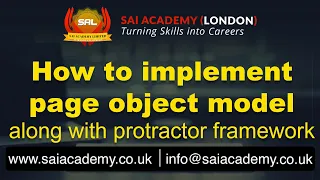 How to implement page object model along with protractor framework Sai Academy