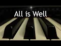 All Is Well - piano instrumental Christmas cover with lyrics