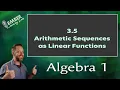 3-5 Arithmetic Sequences as Linear Functions Algebra 1 Ember Learning Labs