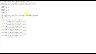 Program to create grade calculator in Python