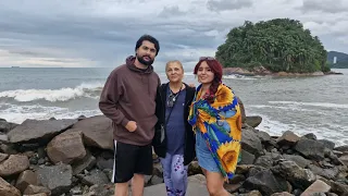 EM SANTOS TIRANDO FÉRIAS  COM A FAMILIA