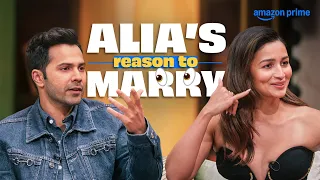 alia bhatt s reason to marry ft varun dhawan two much with twinkle and kajol prime video in